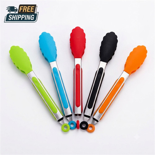 Silicone kitchen tongs non - silicone,