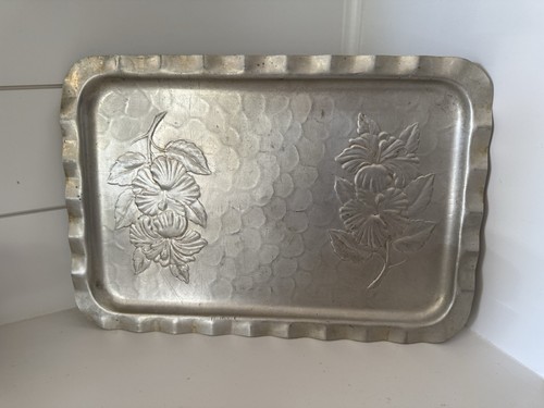 Vintage hammered aluminum - hammered,