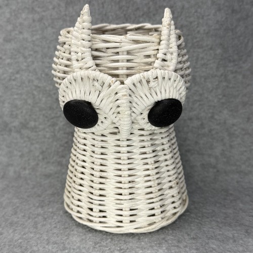 Wicker owl planter - planter, basket