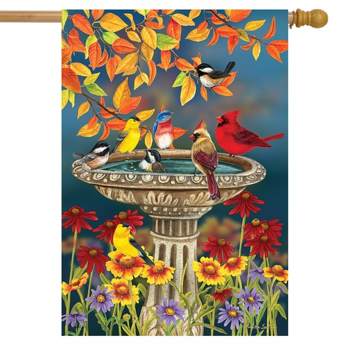 Briarwood lane fall - lane, birdbath