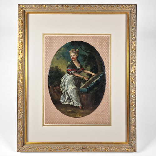19th oil painting - painting, copper