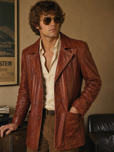 Vtg 70s bernard leather - bernard's,