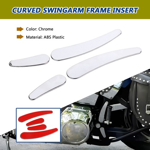 Chrome swingarm frame inserts - chrome,