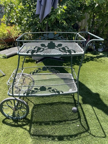 Vintage woodard tea - tea, cart