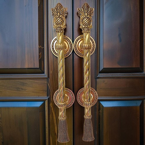 Ornate heavy brass door - ornate,
