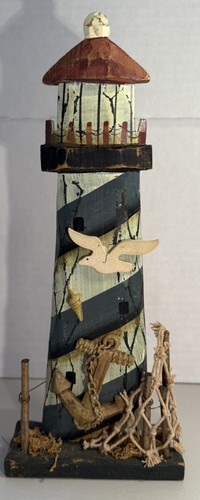 Lighthouse statue wood light - wood,