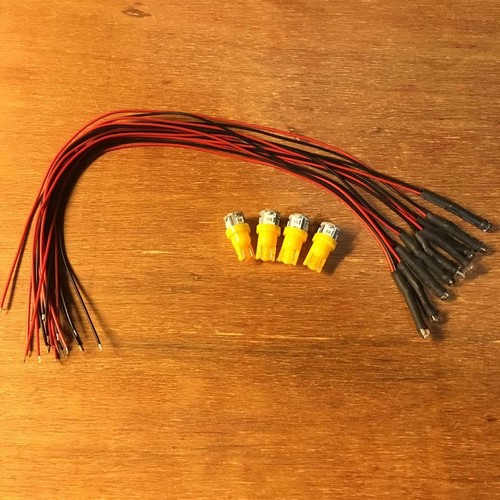 Orange led lamp - 8v,