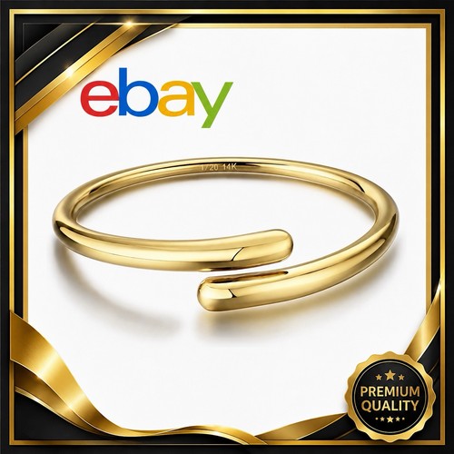 14k gold bangle - gold, bracelet