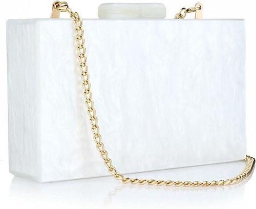 Gets acrylic clutch - acrylic, white