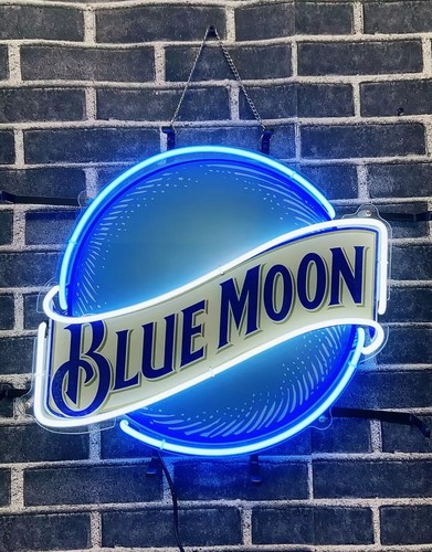 X14 blue moon beer neon - beer,