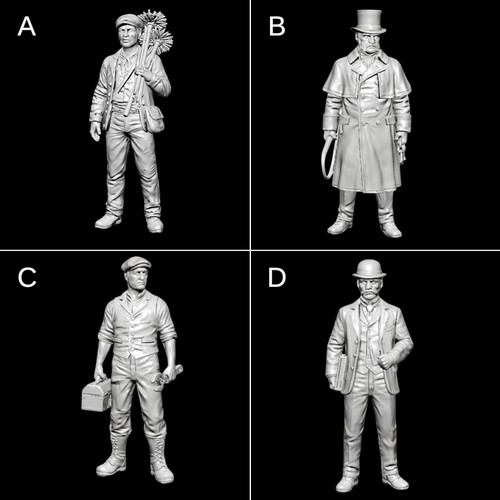 Victorian age male figures - victorian,