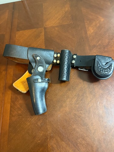 Vtg police leather - police,