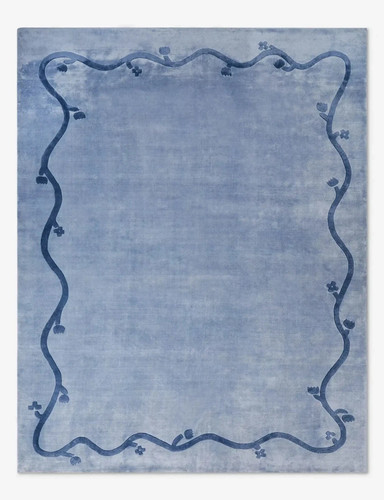 Handmade blue wool - area, |