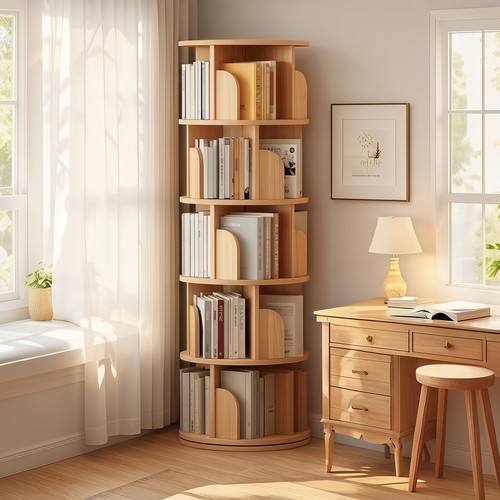 Tier spinning bookshelf - 5,