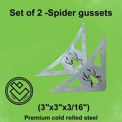 Spider gusset 3 - gusset, 3”x3"x