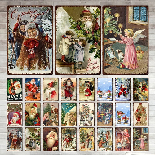 Retro christmas vintage santa - christmas,