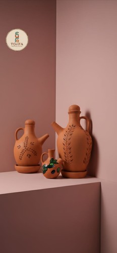Handmade terracotta clay water - clay,