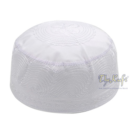 White islamic kufi - kufi, 3-inch