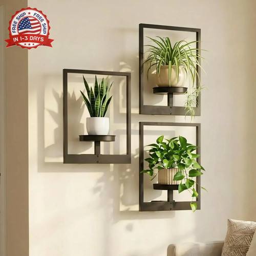 Picture frame wall - frame, planters