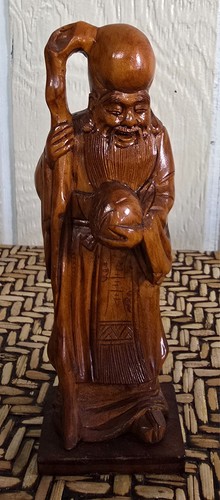 Hand carved wooden figure - carved, shou