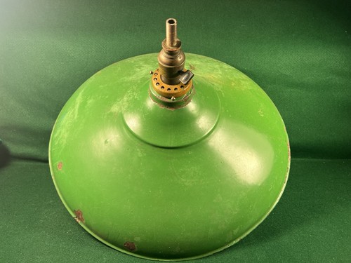 Large green enamel light - 18”,