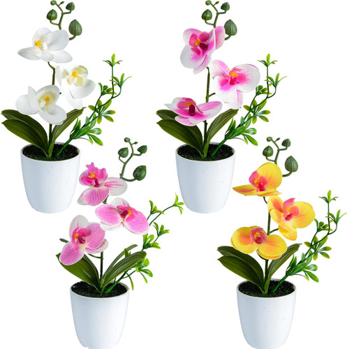 4pcs artificial orchid flowers - 4pcs,