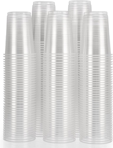 Clear plastic party cups - -, 100