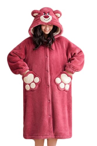 Hooded dressing gown ladies - dressing,