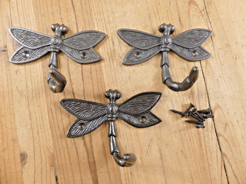 Cast iron dragonfly hooks - cast,