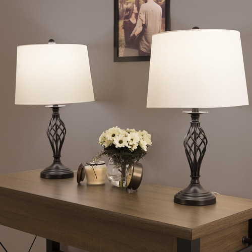 Spiral cage table lamps set - spiral,