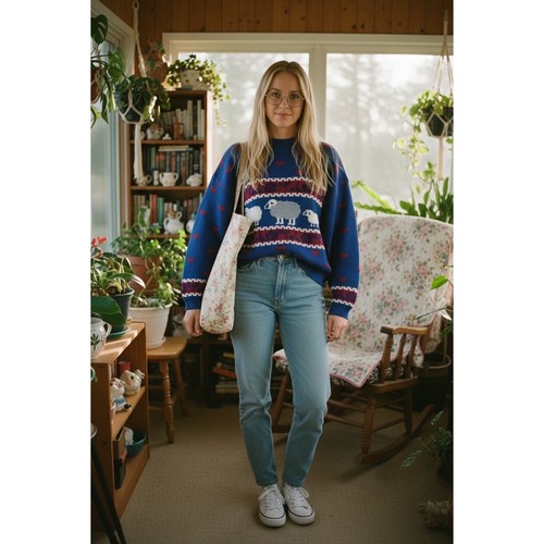 Private eyes sheep sweater - eyes,