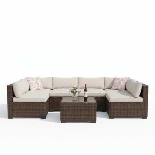 Piece patio wicker set - piece,