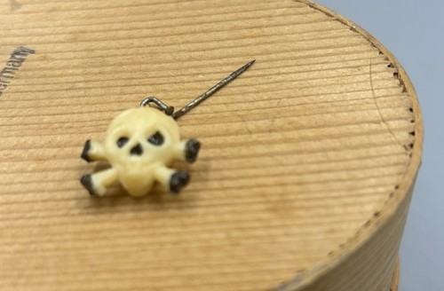 Vintage celluloid skull - celluloid, bones