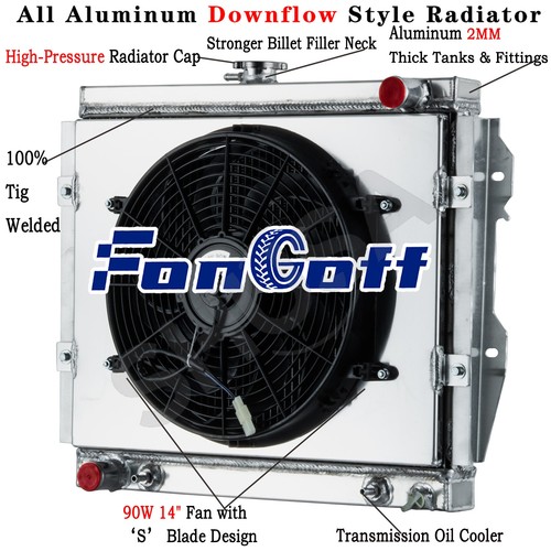 Row radiator shroud fan - row,