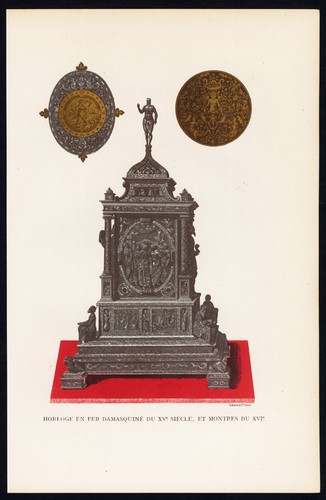 Antique print damascened iron - print-damascened,