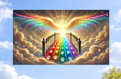 Angel wings rainbow bridge - rainbow,