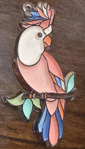 Parakeet cockatoo hanging - 4½",