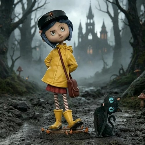 Coraline cat figure set - cat, 20cm