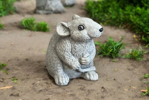 Cute mouse concrete - concrete, garden