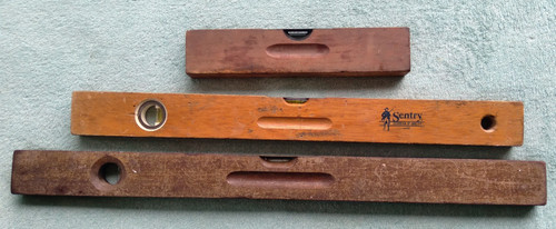 Lot vintage wooden levels - of,