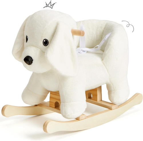 Baby rocking horse labrador - baby, horse,labrador