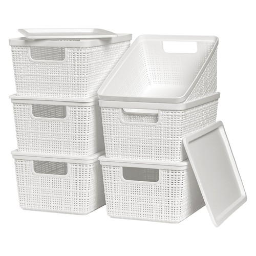 Pack plastic storage baskets - 6,
