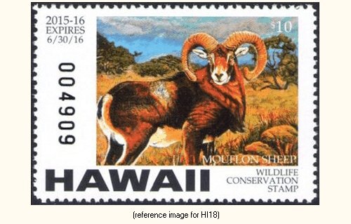 D2k hawaii duck - duck, stamp