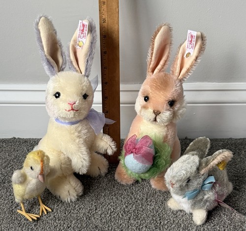 Lot steiff mohair bunny - 4,