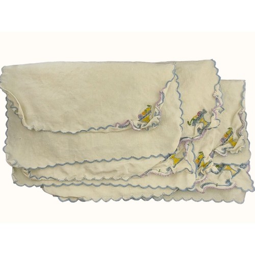 Vintage cloth napkins machine - cloth,