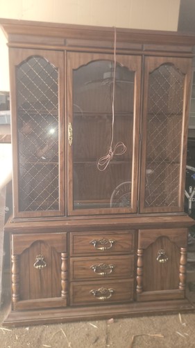 Brown wood glass front - brown, &