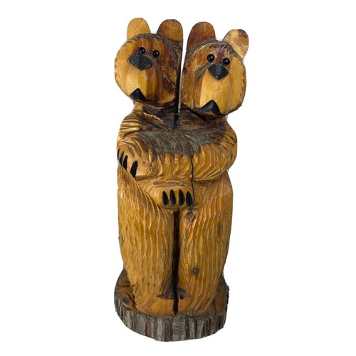Hugging bears rustic - bears, chainsaw
