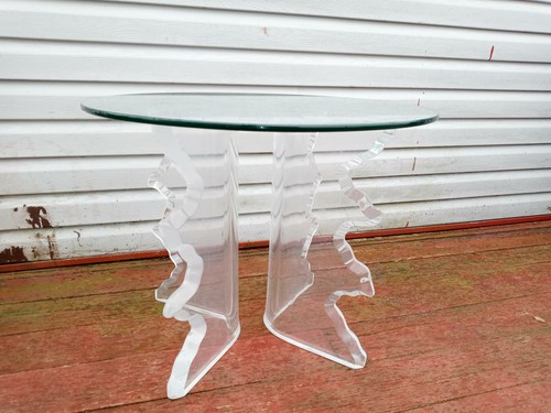 Mid century lucite side - lucite,