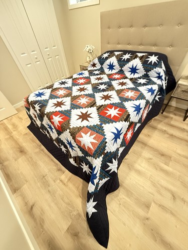 New amish quilt star - new, cabin