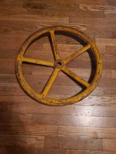 Vintage cast iron wheel - iron, 18"